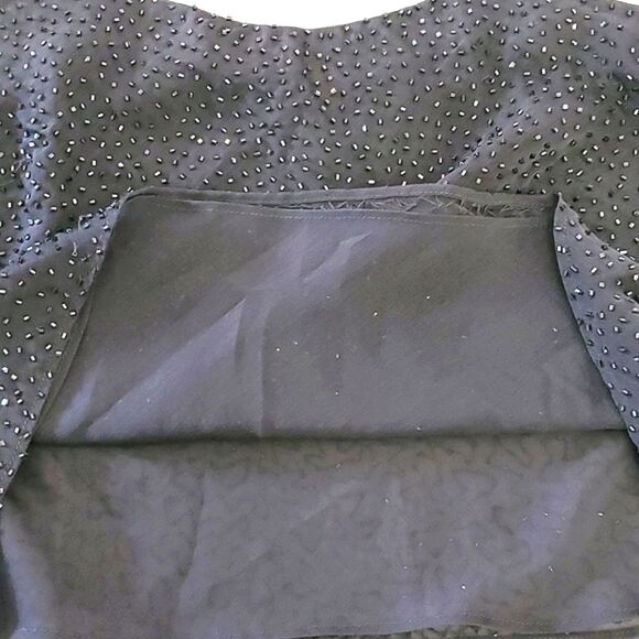 Ann Taylor Charcoal Sparkly Party Nightout Club Spaghetti Straps Crop Top - Picture 4 of 5